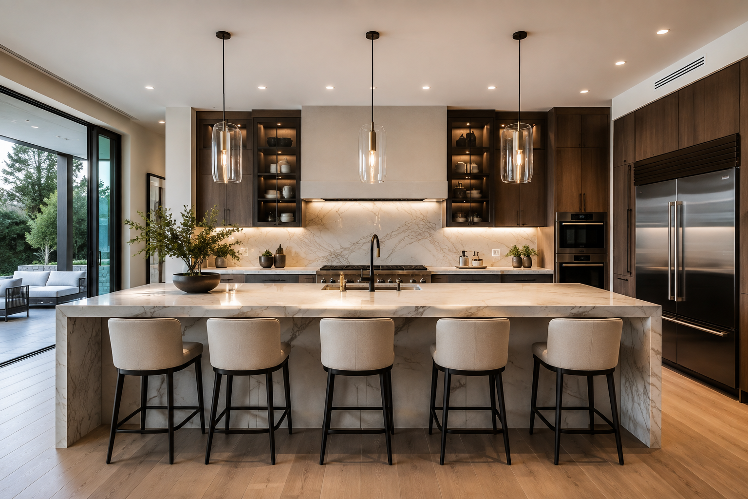 Warm modern luxury kitchen